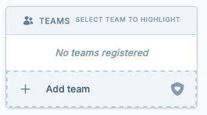 Add team action in pickled.love, a pickleball roster management tool
